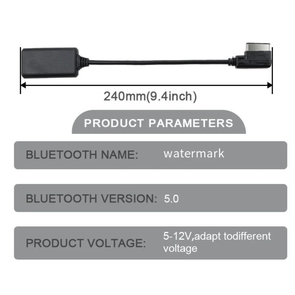 Câble adaptateur audio AUX d'interface musicale Bluetooth AMI MMI pour Audi A1 A3 A5 A6 A8 Q3 Q5 Q7 RS4 S3 S4 S5 S6 S7 A6L A8L Q7 A3 2010+