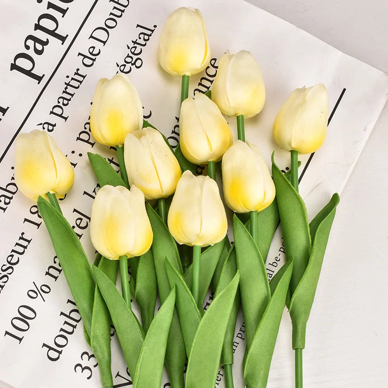 3/5/10/20pcs Tulips Artificial Flowers Real Touch Flower Bouquet Tulips Fake Flower for Wedding Home Decoration