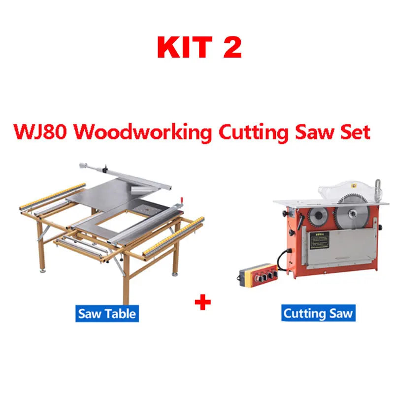 Multi-functional Push Table Saw Precision Guide Rail Folding Electric Panel Saw Kit with Cutting Saw Banding Machine Option Saw