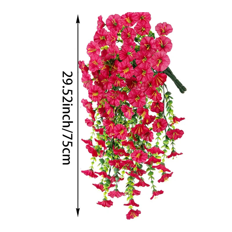 Artificial Plants and Flowers Artificial Hanging Flower UV Resistant Garden Yard Balcony Fake Plant Wedding Party Outdoor Decor