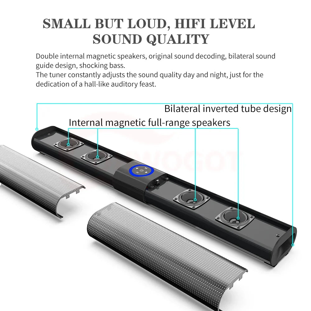 Wireless Bluetooth Sound Bar Speaker Super Power Wired Surround Stereo RGB Colorful Light  HIFI Home Theater TV Projector PC