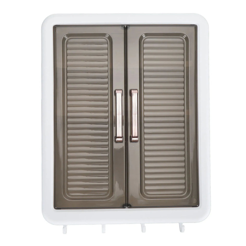 Cosmetics Wall Storage Cabinet PP Stable Large Capacity Bathroom Cabinet Wall Mounted Multifunctional Space Saving for Bedroom