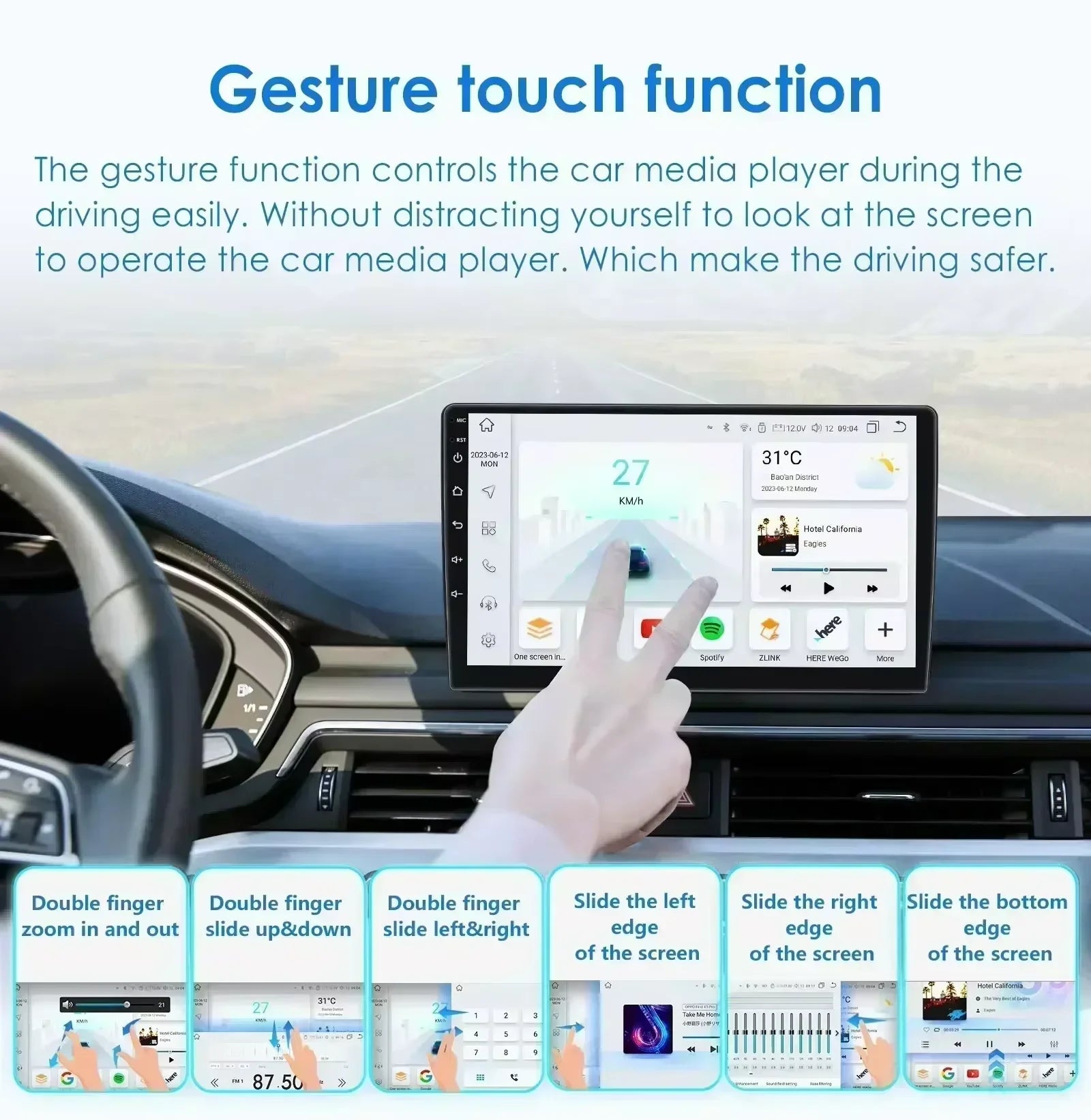 Hizpo 2Din 9inch CarPlay Android Auto Car Radio for Peugeot 307 307CC 307SW 2002 - 2013 Multimedia Navigation GPS RDS DSP 4G BT