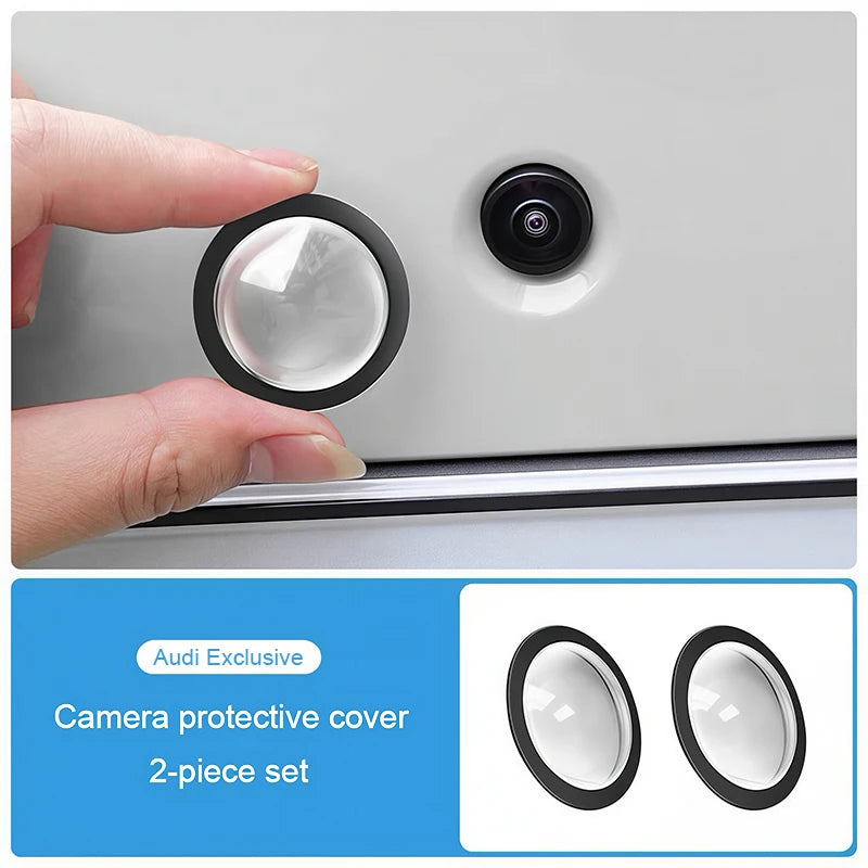 2Pcs Car Camera Protective Cover Reverse Image Lens Sticker For Audi A3 A4 A5 A6 A7 A1 A2 A8 Q1 Q2 Q3 Q4 Q5 Q6 Q7 Q8 TT S5 B8 B9