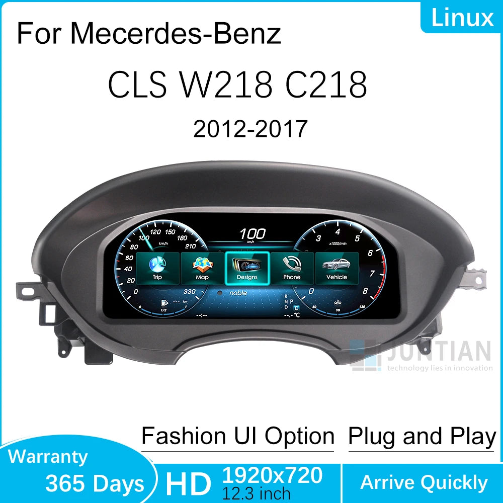 LCD Digital Dashboard For Mercedes Benz CLS W218 2012-2017 Instrument Paneel Cockpit with Carplay Android Auto LHD