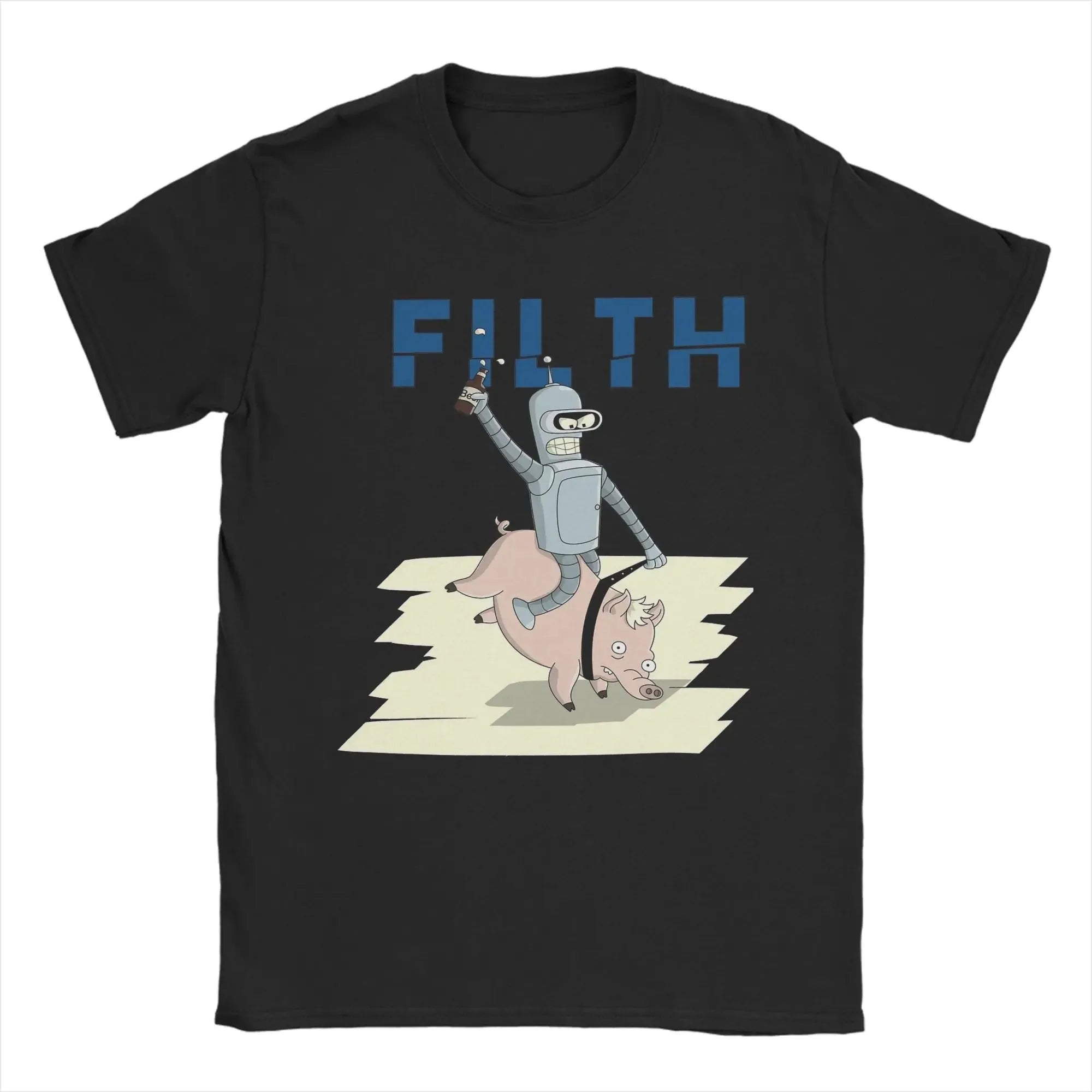 Hot Sale Futurama Bender Robot Peripherals Kill All Humans Funny Graphic Print T-shirt Men Women Cotton Oversized Summer New Tee
