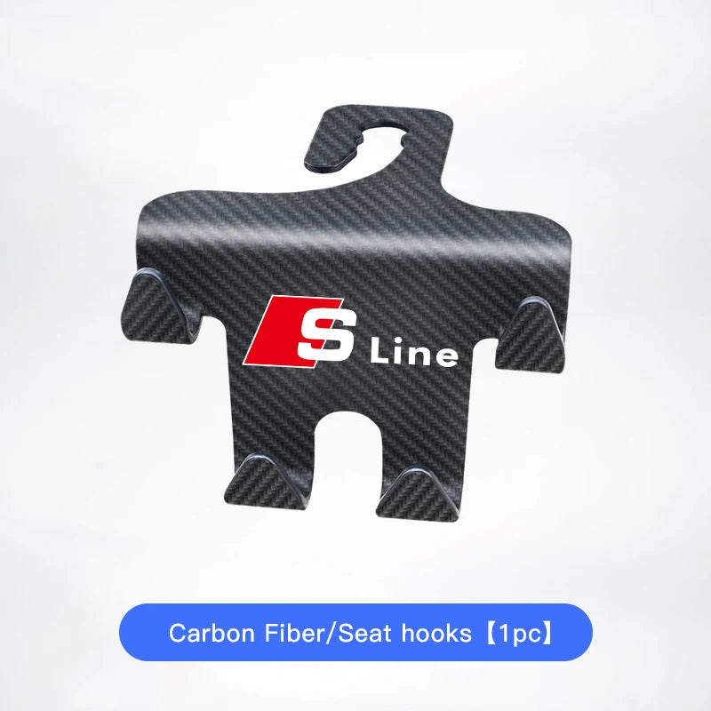 Car Back Seat Hook Hanging Storage Mobile Phone Holder For Audi Sline A3 A4 A5 A6 A7 A1 A2 A8 Q1 Q2 Q3 Q4 Q5 Q6 Q7 Q8 TT RS3 RS7
