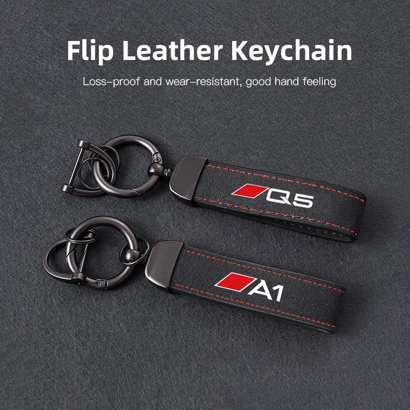 2026 Suede Key Ring Sport Car Keychain Custom Gift With Emblem For Audi Sline A3 A4 A5 A6 A7 A1 A2 A8 Q1 Q2 Q3 Q4 Q5 Q6 Q7 Q8 TT