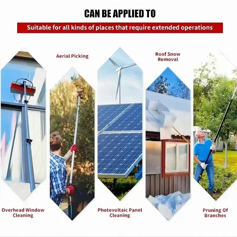 3K Carbon Fiber Telescopic Cleaning Rod Multi-Functional Solar Panel Cleaner HC4509 Eco-Friendly Efficient Dust Removal Tool