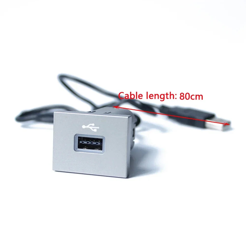 Car Black/Silver USB Input Adapter Audio Radio u-disk flash Socket Interface Cable For Ford Focus 2 Mk2 2009-2011 Accessories