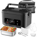 Rechargeable 24000mAh Electric Lunch Box - 2026 Upgraded Portable Food Warmer with Removable Divider for Men, Women, Office, Out