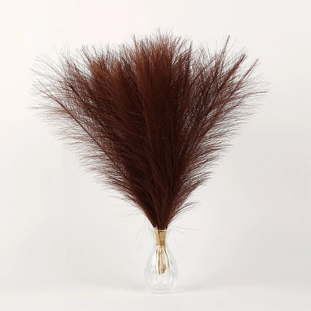 55cm 10pcs Artificial Pampas Grass Bouquet Fake Flower for Wedding Decor Garden Decoration DIY Outdoor Simulation Plant Reed