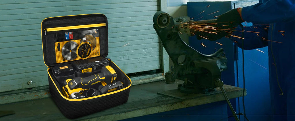 Bag Compatible with DEWALT 20V MAX Cut Off Tool 3 in 1 Brushless (DCS438B), Storage Case Carrying Holder Organizer for Charger,
