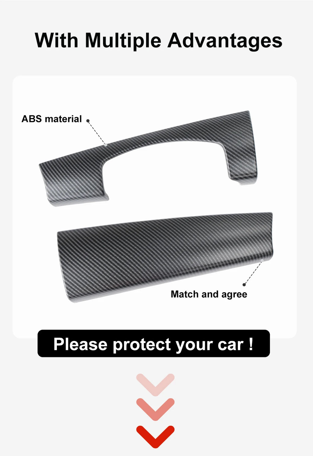 Car Dashboard Decorative Shell ABS Leather For Mini Cooper F55 F56 F57 2014-2021 Center Console Decorative Shell Car Accessories