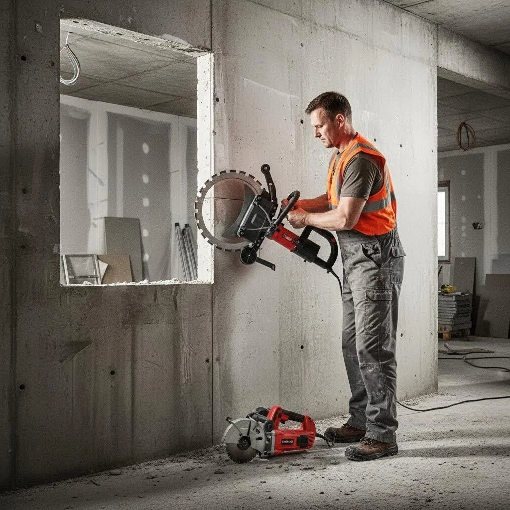 400mm Ring Saw  High Frequency Concrete Wall Cutting Machine 8800W Handheld Deep Cut Saw for Stone Cement Door Opening