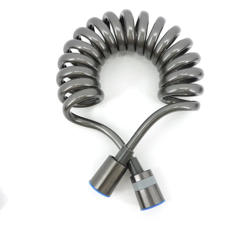 Pomme de douche WC portative autonettoyante en ABS blanc argenté, pulvérisateur de robinet pour bidet de salle de bain, buse de pulvérisation avec support et flexible pour abattant de toilettes