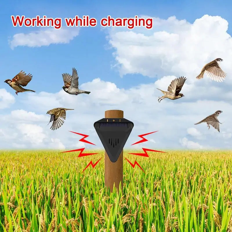 Solar Animal Repellents with 13 Kinds of Sound Playback Repelling Animals Alarm Repeller Outdoor Bird Repeller Solar Powered
