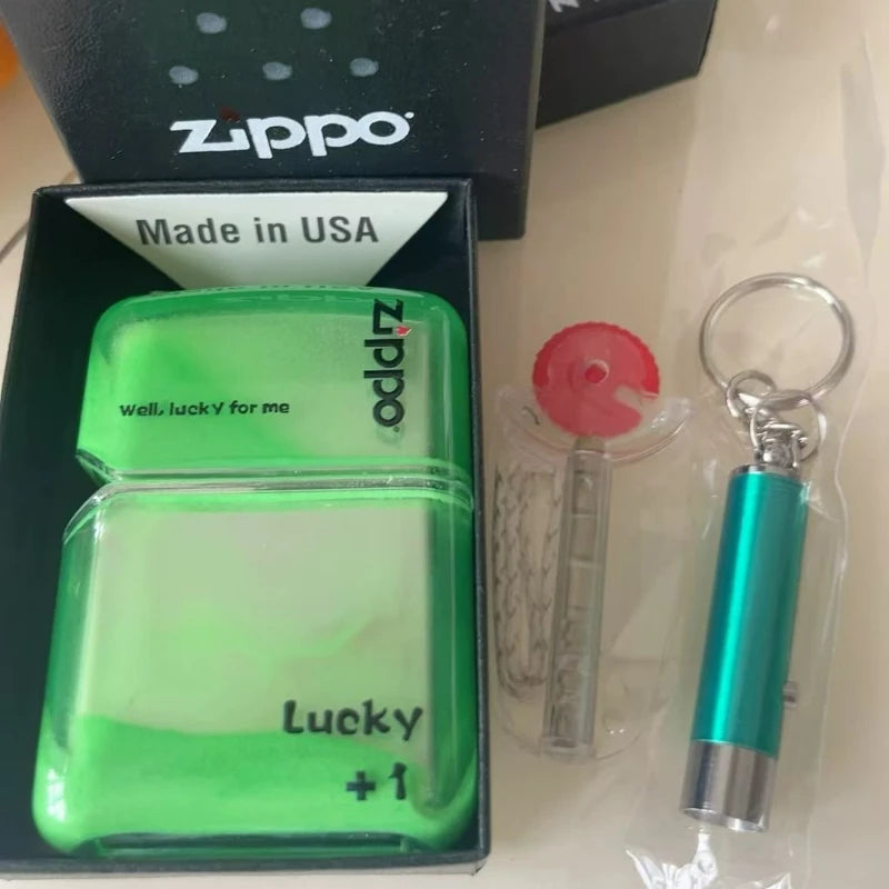Zippo Creative Luminous Flowing Sand Oil Lighter combination, Shell Fuel Lighter unisex Windproof Collection in box