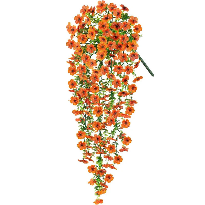 Artificial Plants and Flowers Artificial Hanging Flower UV Resistant Garden Yard Balcony Fake Plant Wedding Party Outdoor Decor