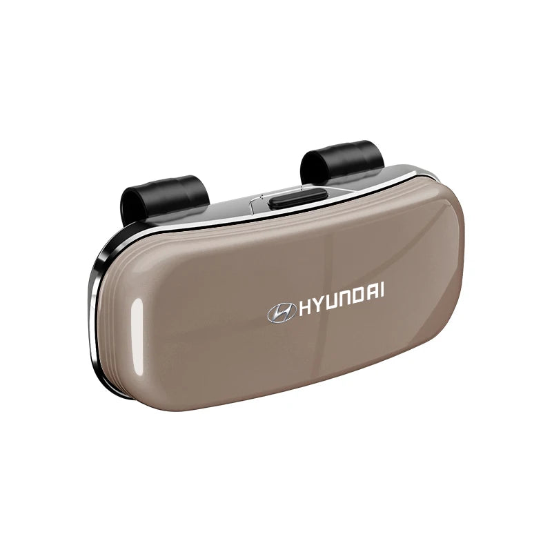 Car Visor Glasses Box Auto Sunglasses Storage Case For Hyundai I10 Venue Veloster Tucson Kona Elantra IX20 Genesis Azera Solaris