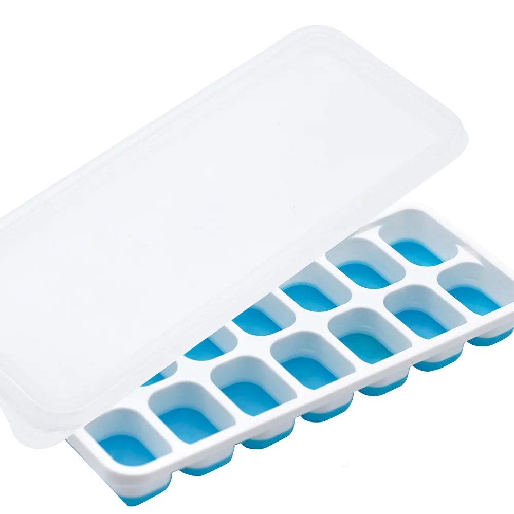 14 Grid Ice Cube Tray Silicone Mold Square Ice Cube Tray Mold Ice Cube Maker Non-toxic Durable Bar Pub Wine Ice Blocks Maker