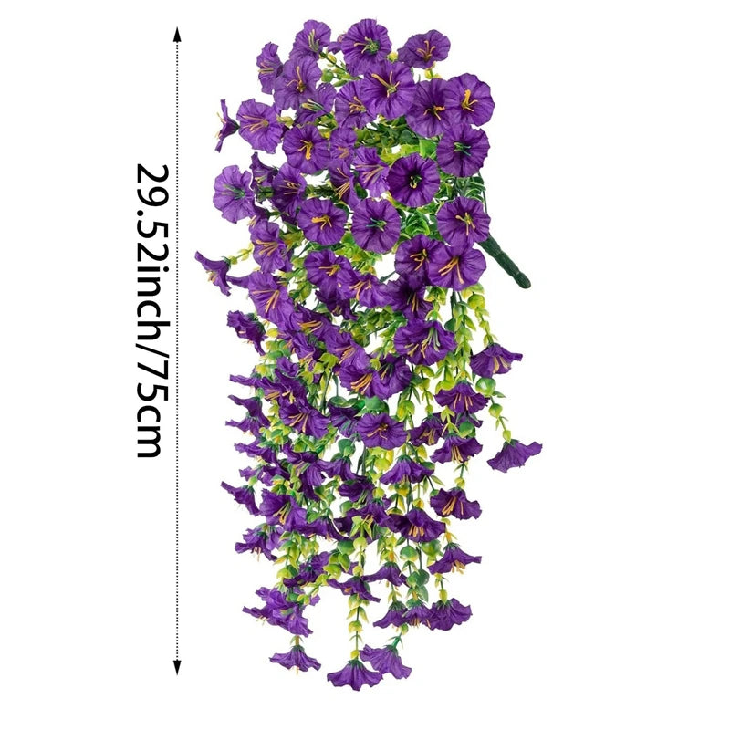 Artificial Plants and Flowers Artificial Hanging Flower UV Resistant Garden Yard Balcony Fake Plant Wedding Party Outdoor Decor