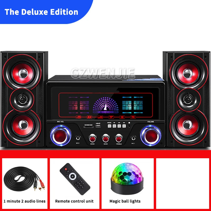 4 Inch Desktop Computer TV Bluetooth Speaker 2.1 Karaoke Home Computer Speaker Home KTV Music Center System Audio Set