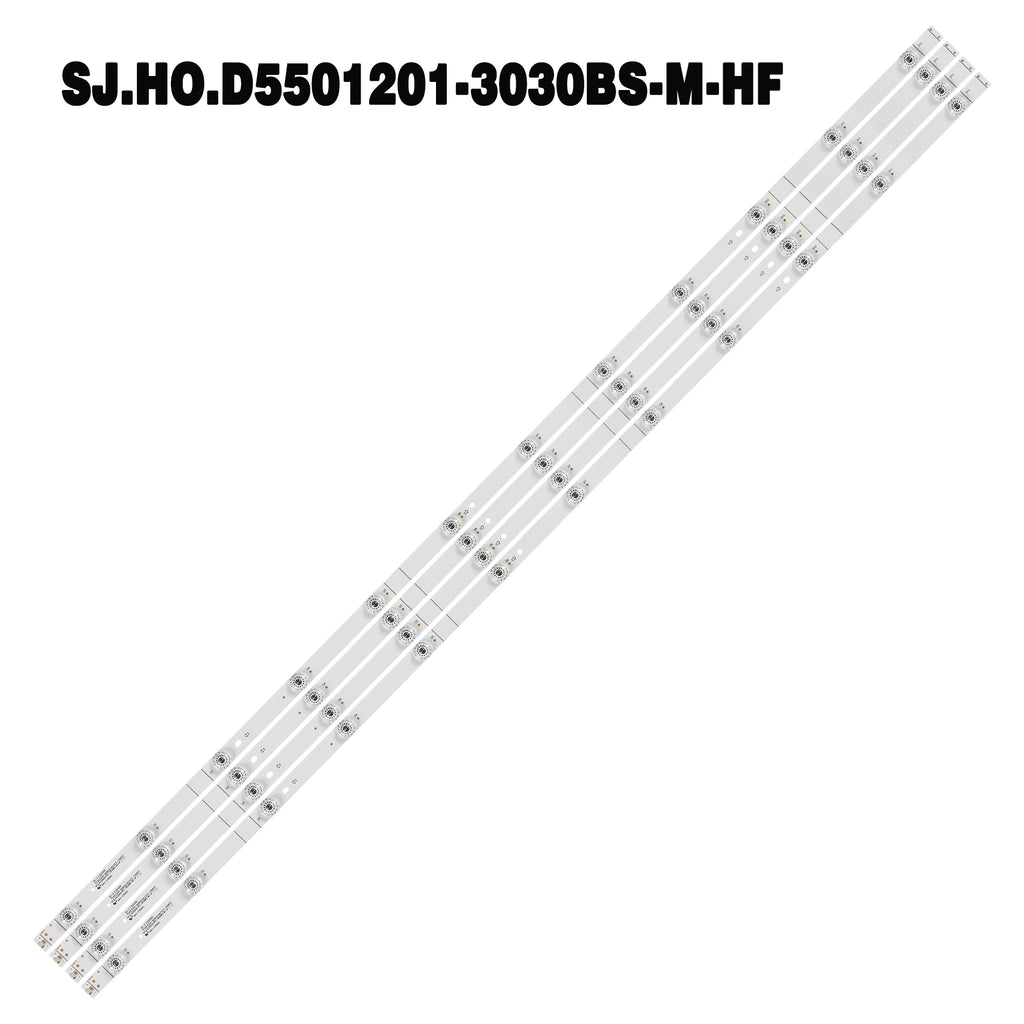 New 4pcs/Kit LED Strips for 55 TV SJ HO D5501201 3030BS M HF SJ.HO.D5501201-3030BS-M-HF 180818 PC65333A 1201969 55R6E