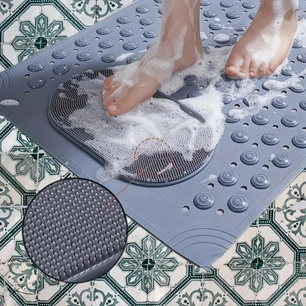 Tapis de bain antidérapant, tapis de massage de couleur unie, tapis antidérapant à ventouses pour la maison, tapis imperméable et résistant à la saleté pour toilettes et hôtels