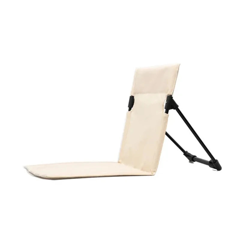 Outdoor Foldable Camping Chair Oxford Cloth Camping Floor Chair Garden Park Single Lazy Chair Backrest Cushion Picnic Back Chair