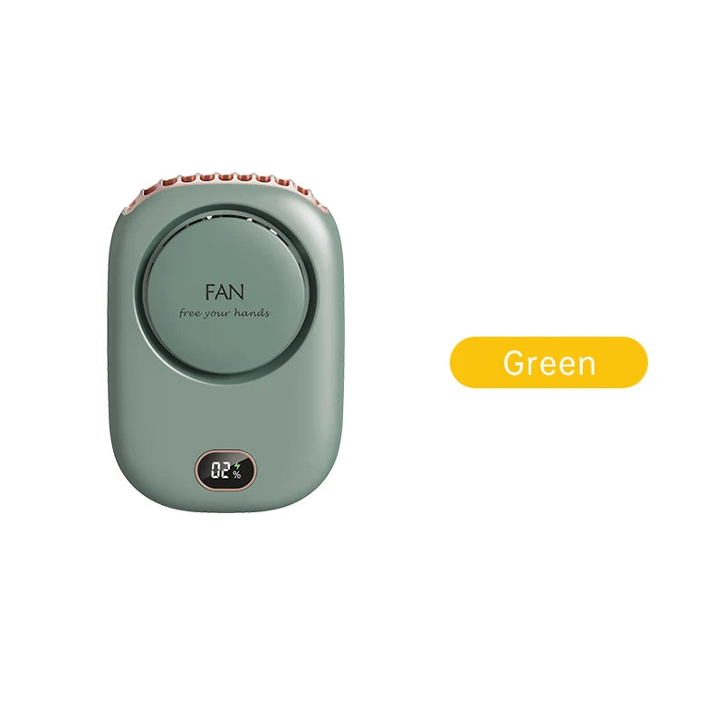 Vissko Ventilateur portatif de cou avec cordon réglable Mini ventilateurs sans pales USB Rechargeable pour sport et voyage (pour enfants)