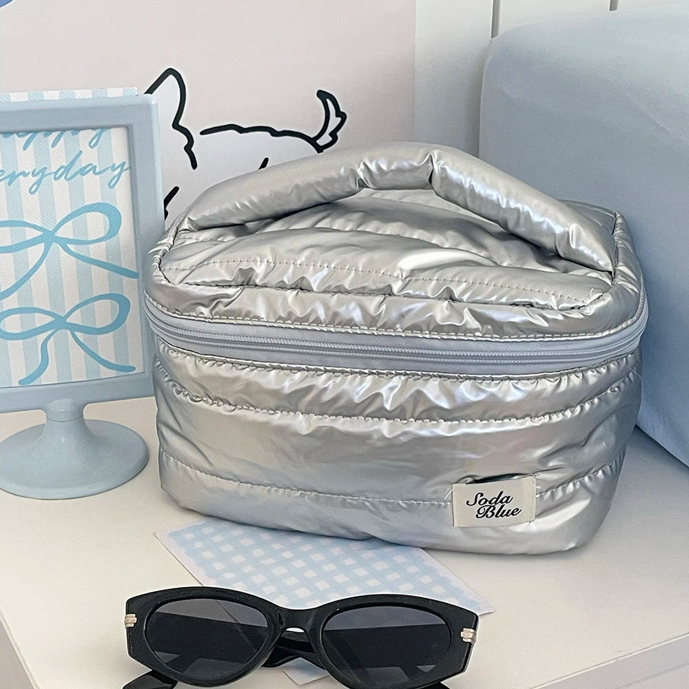 Wholesale Large Capacity Waterproof Cosmetic Bag Elegant Square Zipper Pouch Travel Women Toiletry Storage Handbag for Daily Use
