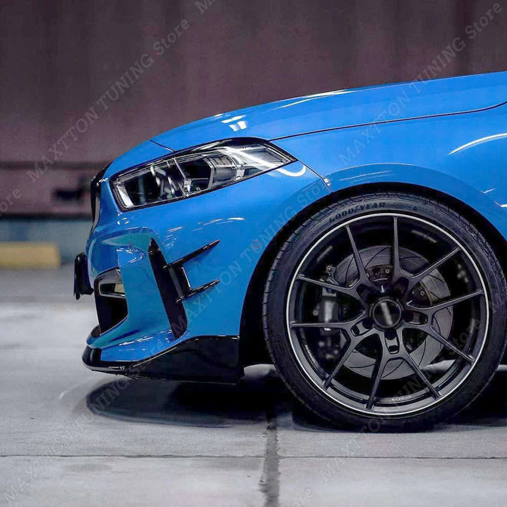 M Performance Style For Bmw 1 Series F40 120i 120d 128ti M135i 2019-2023 Front Bumper Side Splitter Air Vent Trim Spoiler Black