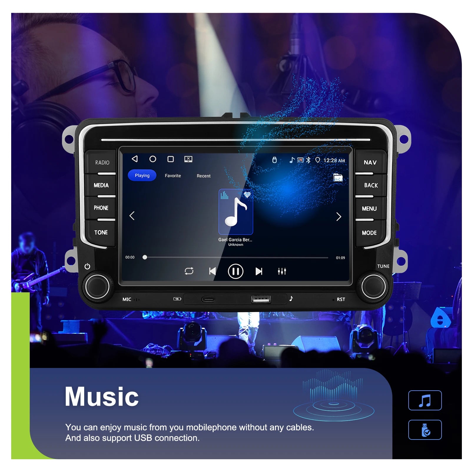 Podofo 7 "9" CarPlay Android Car Radio For Volkswagen VW Golf Passat JETTA Skoda SEAT Car Intelligent System 2din GPS Car Radio