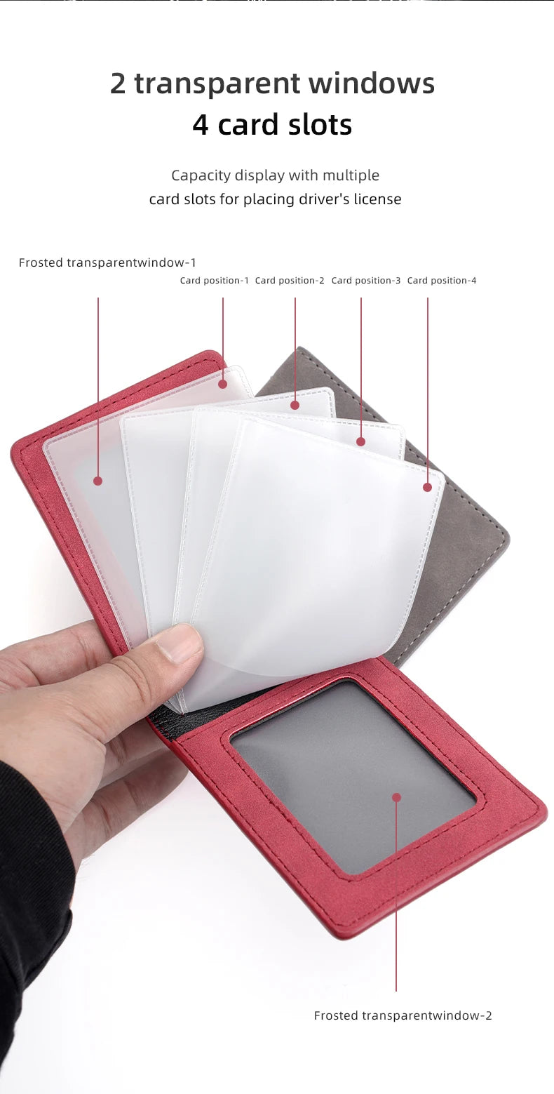 Driver License Holder Pu Leather on Cover Car Driving Documents Business Id Pass Certificate Folder Wallet for Tesla sticker
