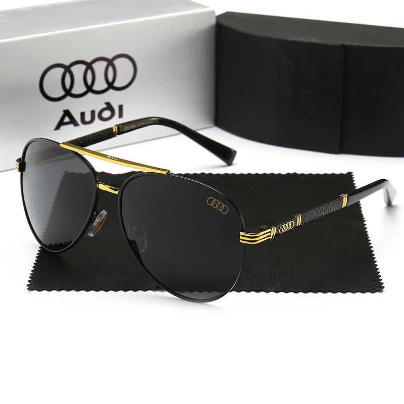 For audi High end luxury men driving polarized sunglasses, brand luxury design anti glare, men women Driver goggles gentlemanly