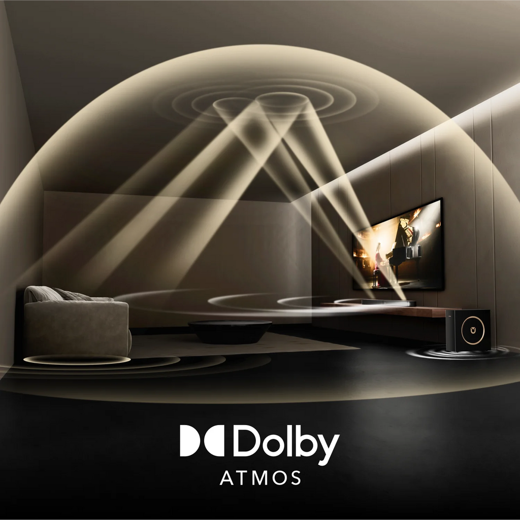 ULTIMEA 300W 3.1.2ch Dolby Atmos Soundbar with 5.25'' Wired Subwoofer, Home Theater Sound System for TV, APP Control