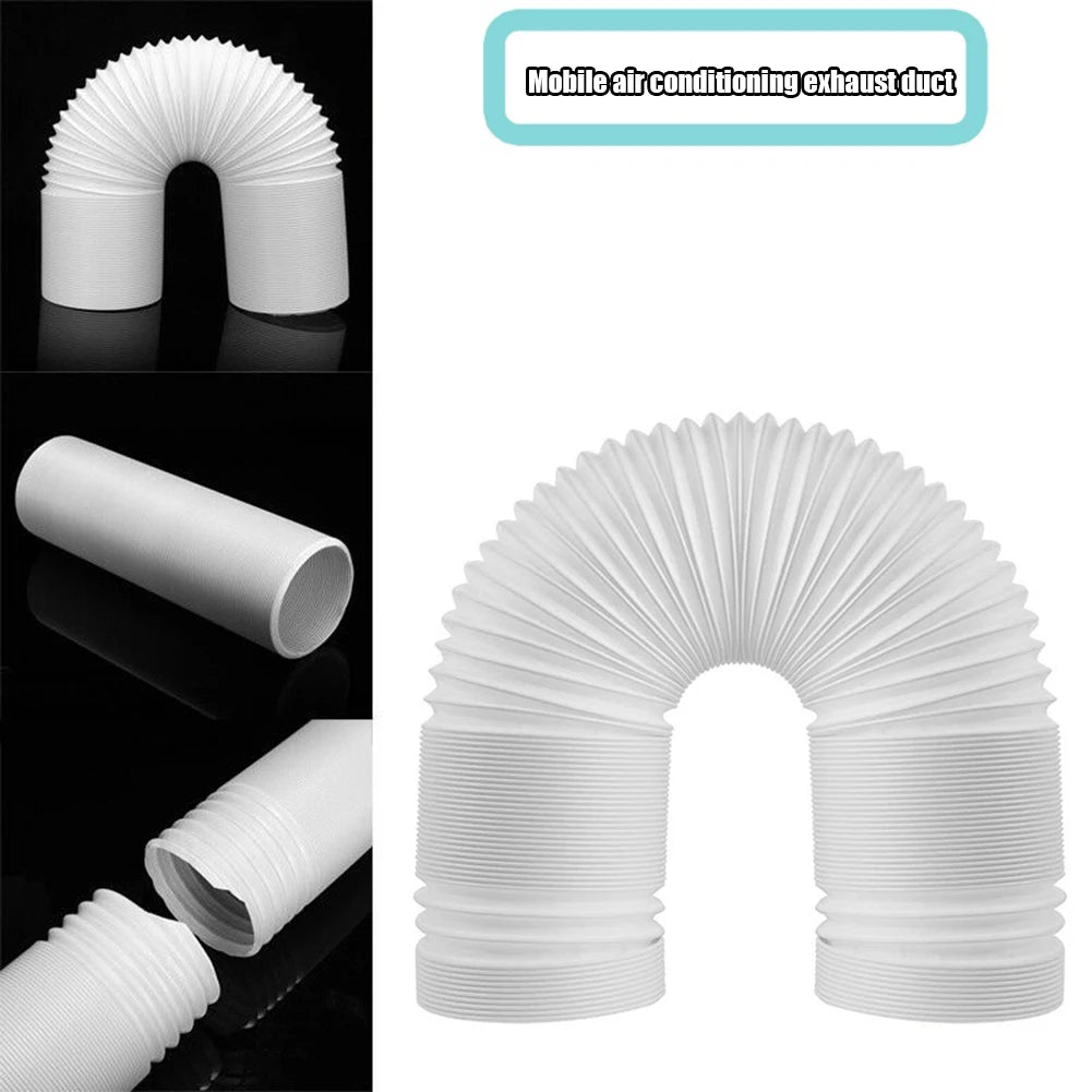 1.5/2M Flexible Air Conditioner Exhaust Hose Tube 13cm/15cm Mobile A/C Exhaust Pipe Hose Connector Interface Duct Extension Pipe