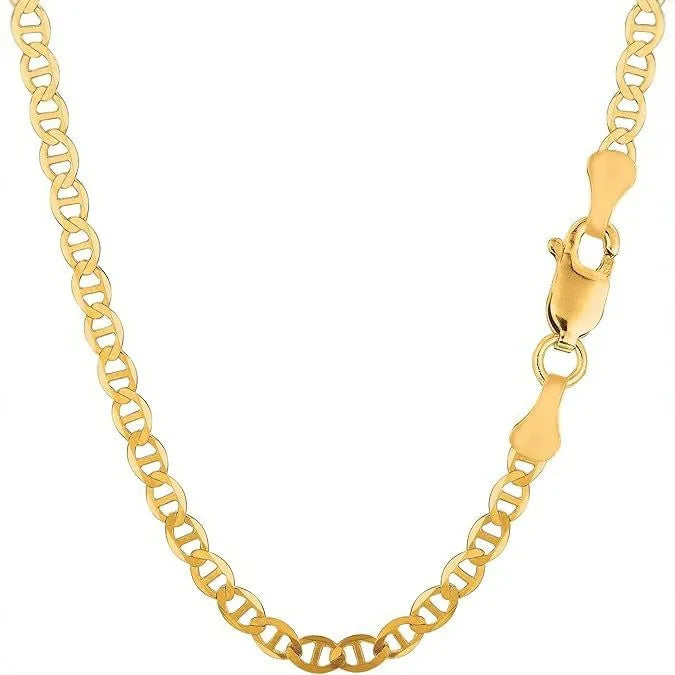 9999 24K pure gold men's flat bottomed chain Boss necklace simple and elegant, men's exclusive gold jewelry gold necklace