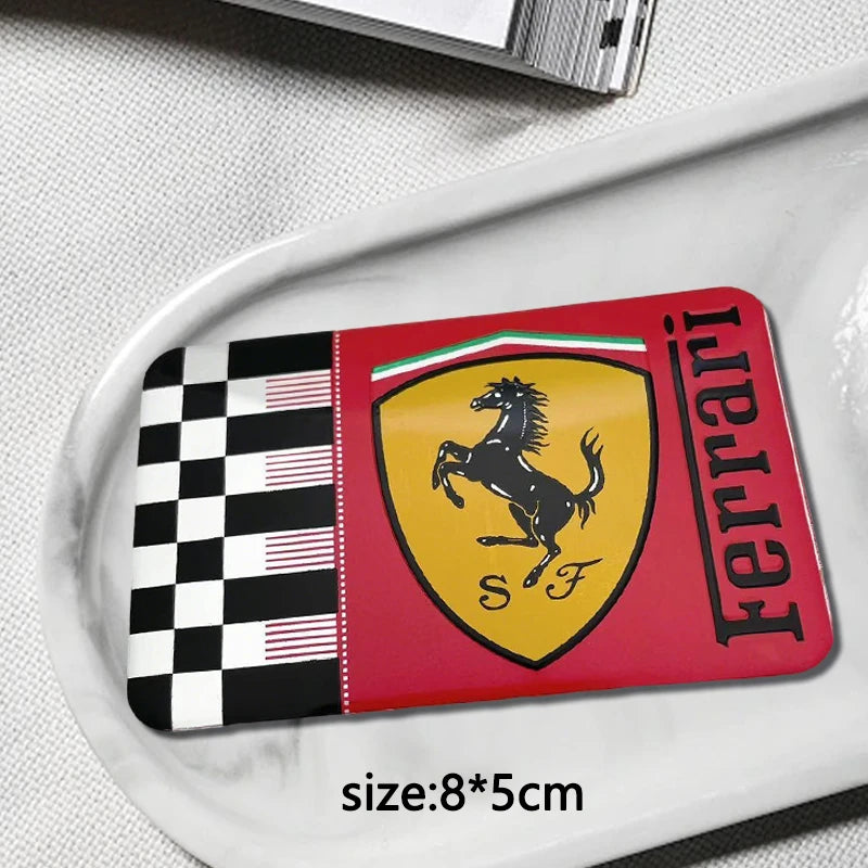 3D Aluminum Car Badge Stickers Body Trunk Window Decoration Decals For Ferrari F1 F8 F80 SF90 Stradale SF90Spider 296 GTB GTS