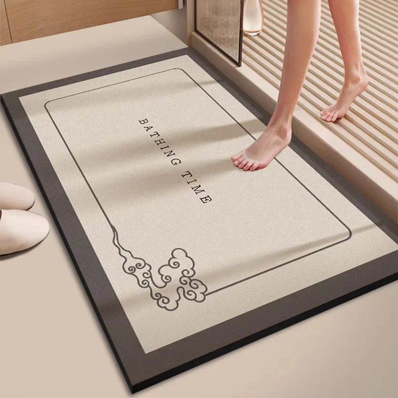VIKAMA minimalist bathroom carpet, absorbent anti slip quick drying foot pad, bathroom entrance door mat