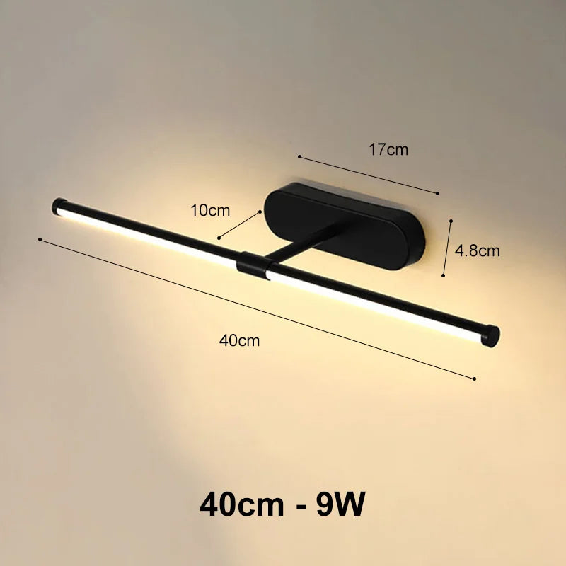 Mirror Light LED Wall Lamp Modern Bathroom Wall Light 43cm 58cm AC85 - 265V Indoor Lighting Bedroom Wall Sconces Light Fixtures