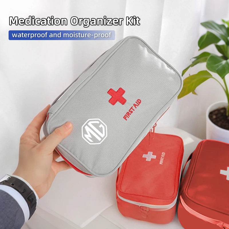 Car Portable Medicine Kit Outdoor First Aid Supplies Bag For Morris Garages MG 6 3 5 7 TF ZR ZS HS GS GT Hector RX5 RX8 Gundam
