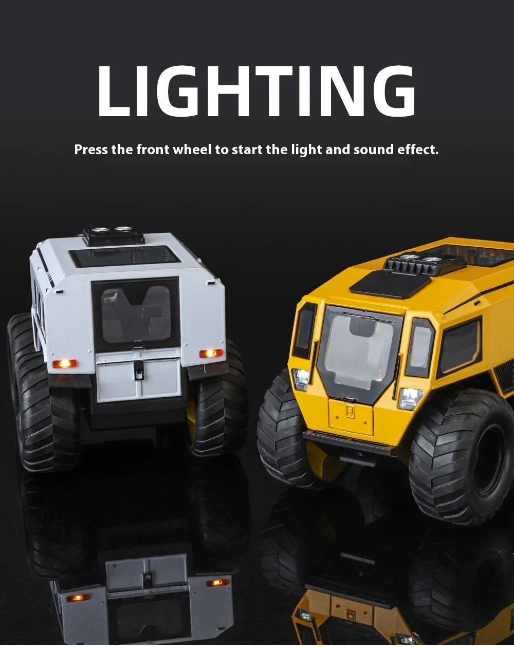 1:24 Scale Sherp ATV Model Car with LED Lights - Realistic Detail for Kids' Adventure Play - Cross-Country Fun, Toy Vehicle