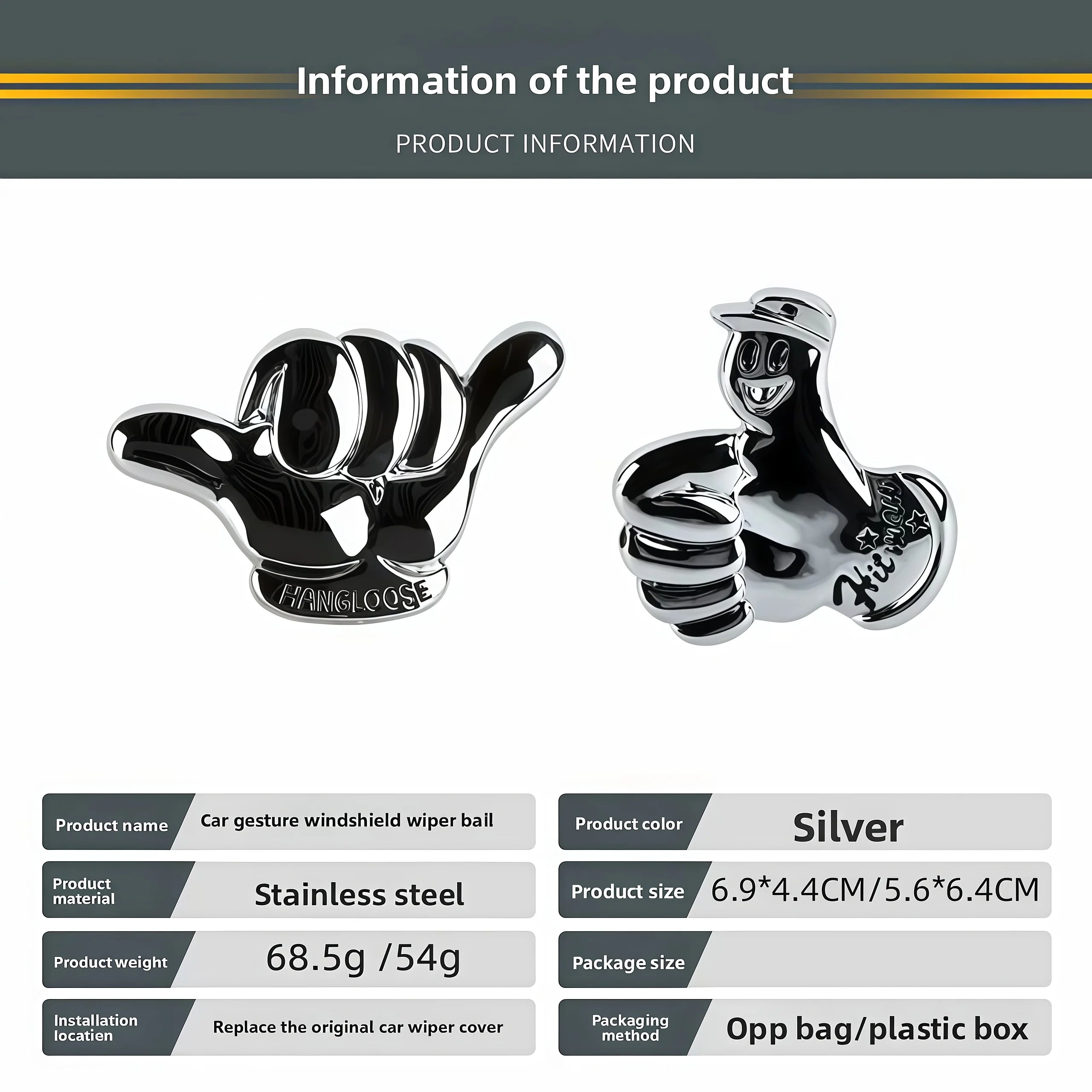 1 pcs Stainless Steel Car Rear Wiper Delete Kit Plug Cap Universal Car Accessories Decoration Rear Windshield Wiper Decorations