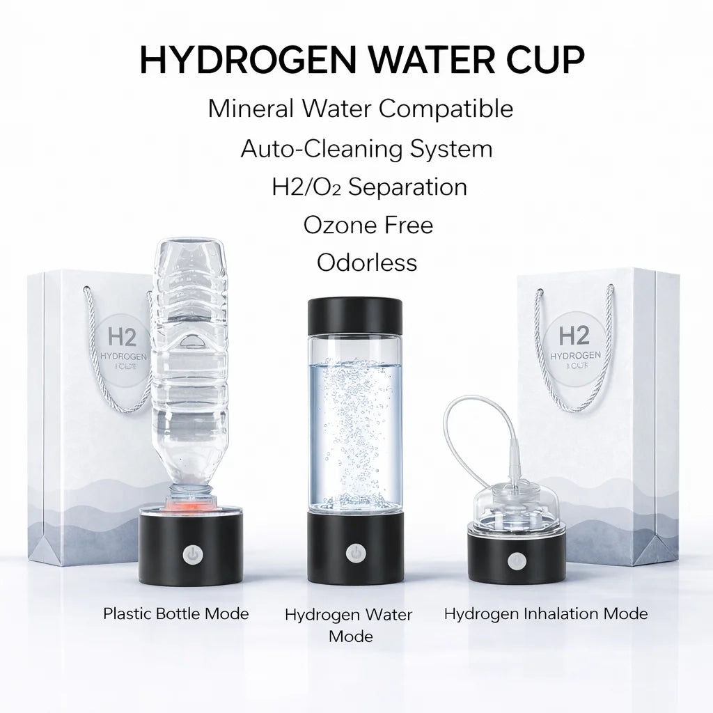 12000PPB Hydrogen Water Bottle Generator SPE PEM Portable USB Rechargeable Hydrogen Water Maker Health Gift Box