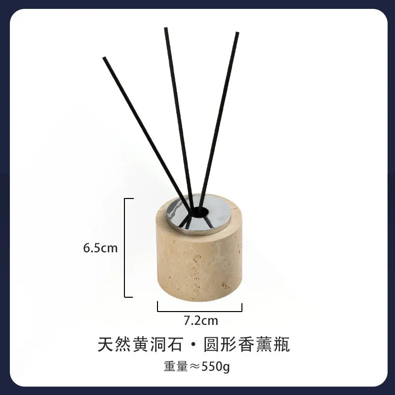 4Pcs Natural Travertine Bathroom Set Wabi Sabi Minimalist Soap Dispenser Tissue Box Luxury Hotel Show House Organizer Decor