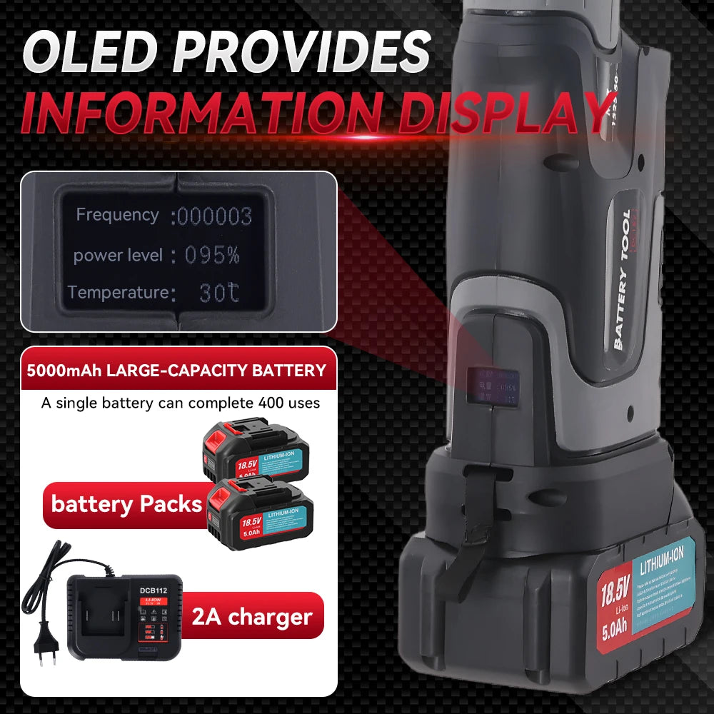 Podofo Electric Pipe Crimping Tool for TH16/20/25/26/32mm+V12/15/18/22/28mm+U16/20/25/32mm Battery Compression Tool with Jaws