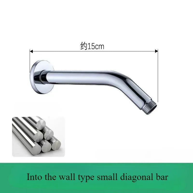 Stainless Steel Shower Head Extension Arm Wall-mounted Rain Extension Tube Shower Seat Basic Bathroom Accessories
