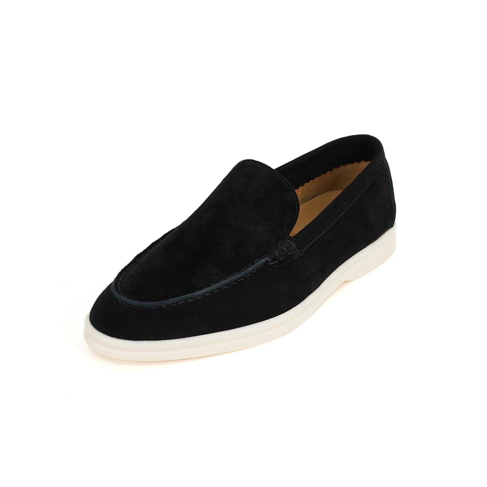 Spring and Autumn Hot Women's Le Fu Shoes Classic Round Head Shallow Mouth Genuine Leather Women's Shoes Retro Daily Shoes